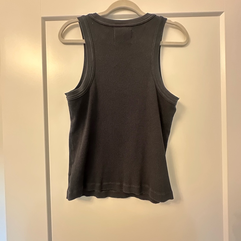 Citizens Of Humanity Isabel Rib Tank Charcoal - Picture 7 of 8